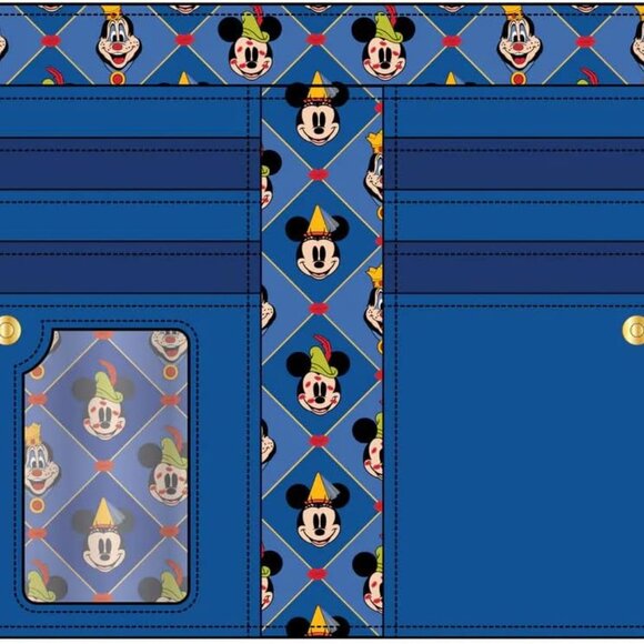 Disney Wallet Faux Leather Compact Wallet with Mickey Minnie Characters - Picture 3 of 4